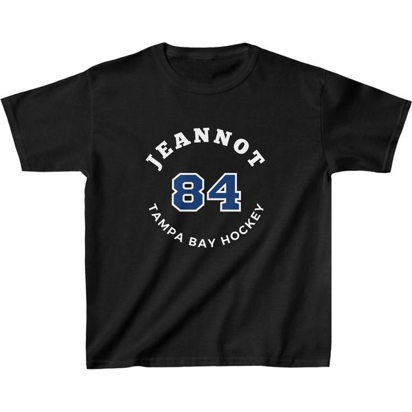 Jeannot 84 Tampa Bay Hockey Number Arch Design Kids Tee