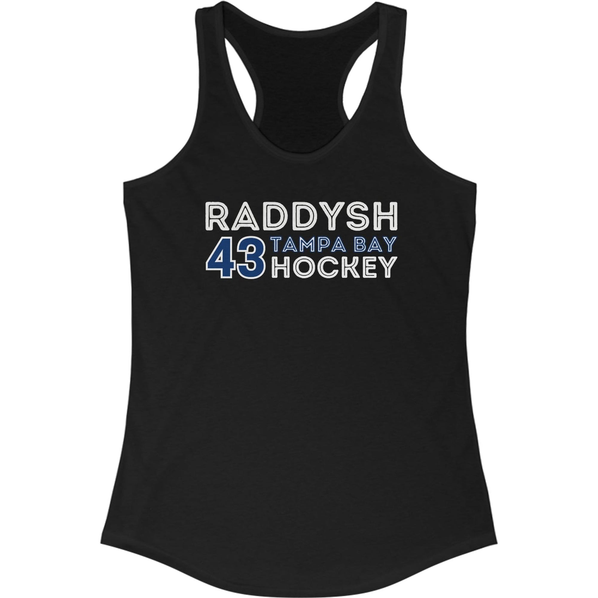 Raddysh 43 Tampa Bay Hockey Grafitti Wall Design Women's Ideal Racerback Tank Top