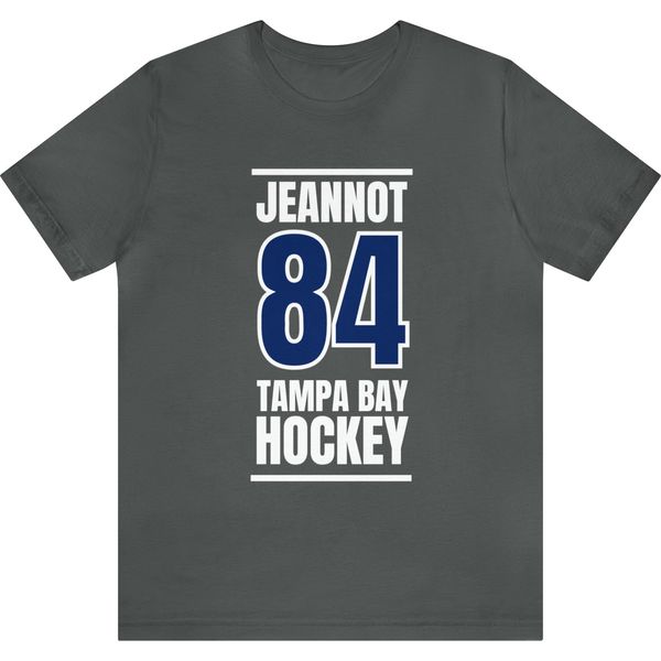 Jeannot 84 Tampa Bay Hockey Blue Vertical Design Unisex T-Shirt