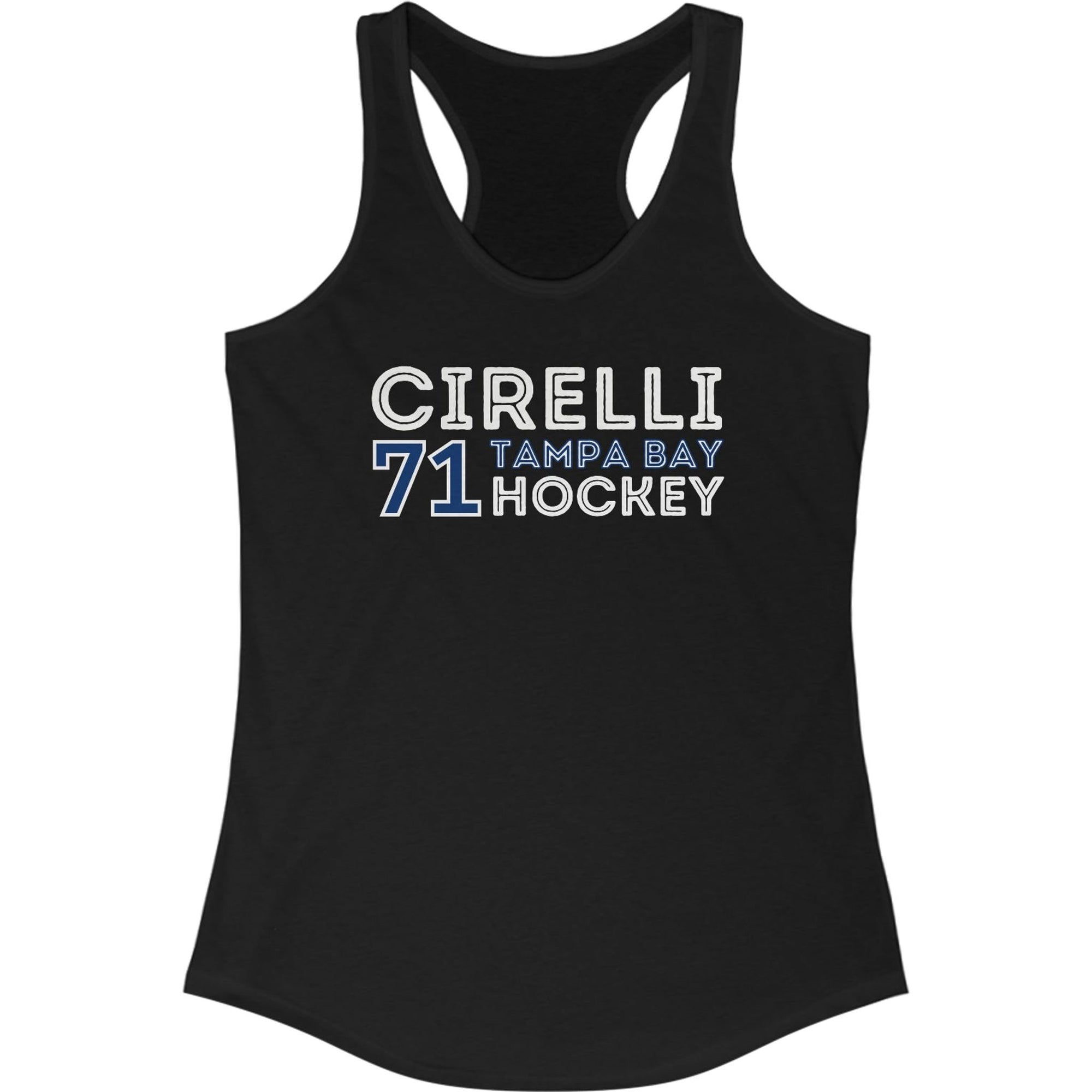 Cirelli 71 Tampa Bay Hockey Grafitti Wall Design Women's Ideal Racerback Tank Top