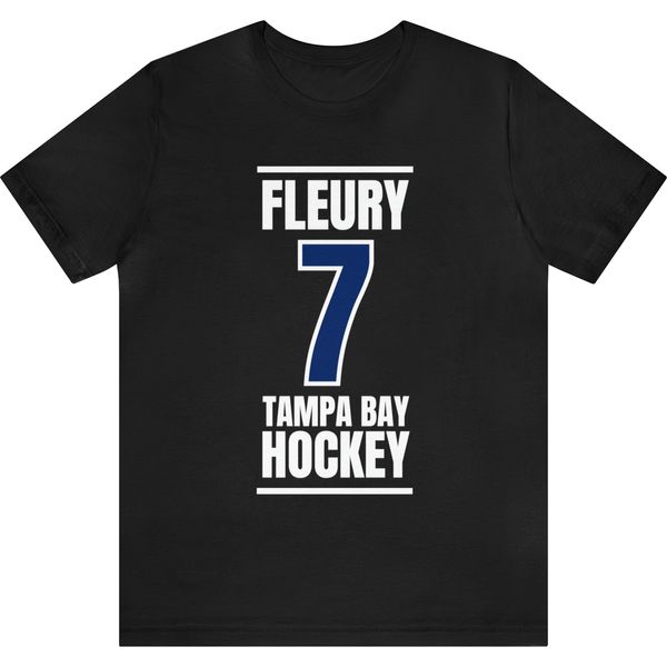 Fleury 7 Tampa Bay Hockey Blue Vertical Design Unisex T-Shirt