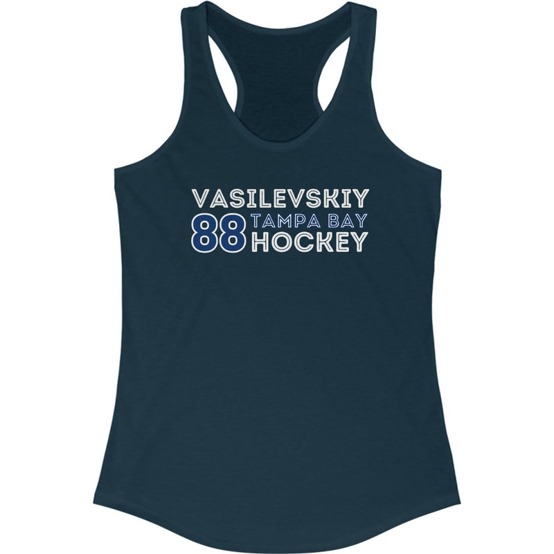 Vasilevskiy 88 Tampa Bay Hockey Grafitti Wall Design Women's Ideal Racerback Tank Top