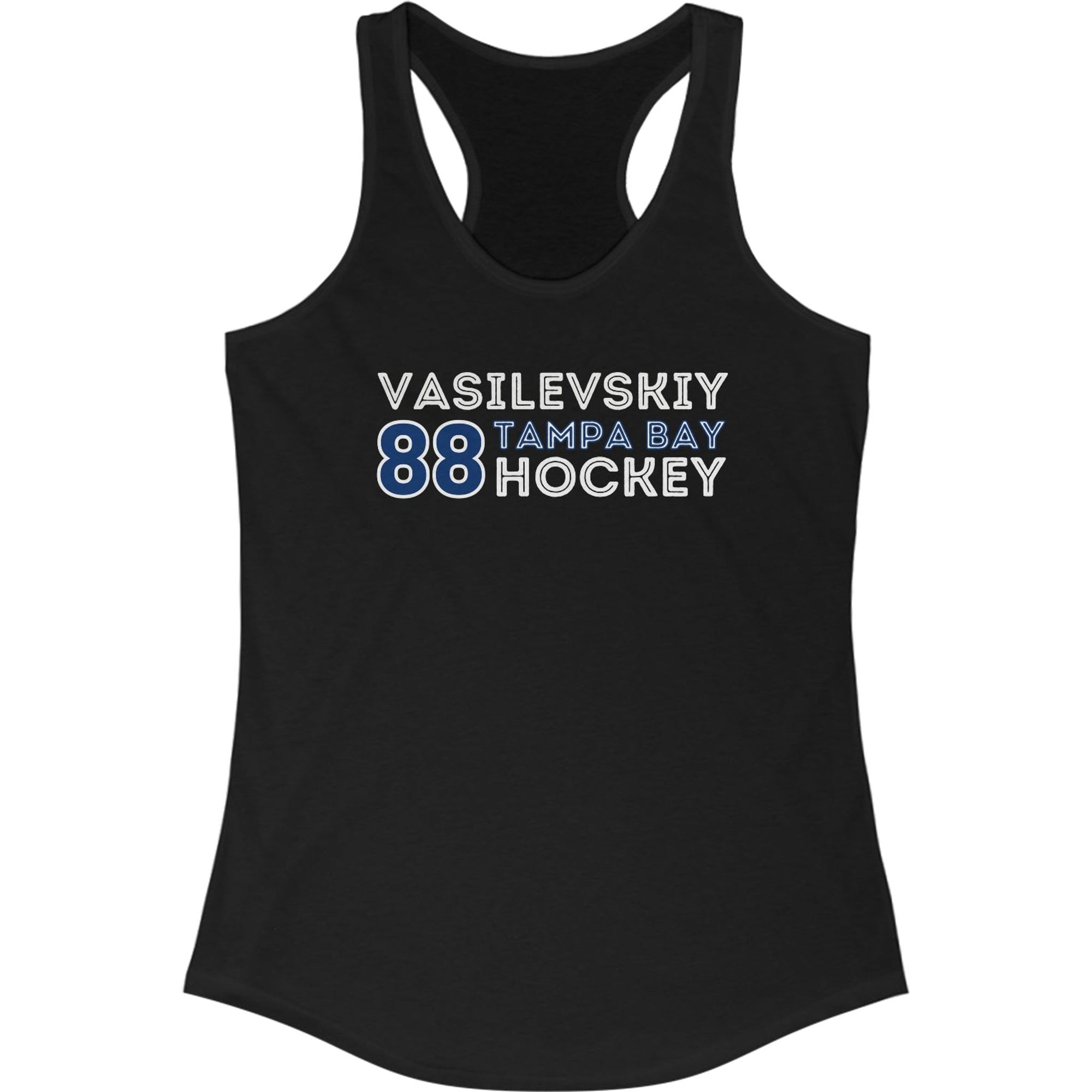 Vasilevskiy 88 Tampa Bay Hockey Grafitti Wall Design Women's Ideal Racerback Tank Top