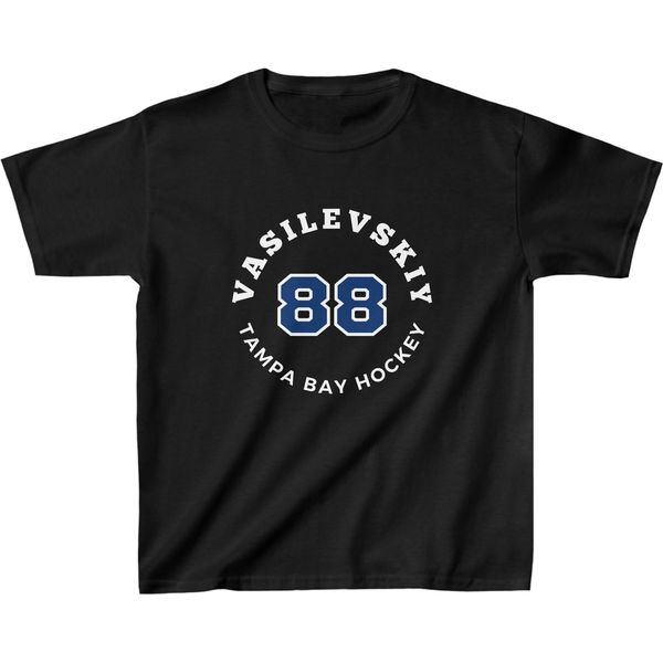 Vasilevskiy 88 Tampa Bay Hockey Number Arch Design Kids Tee