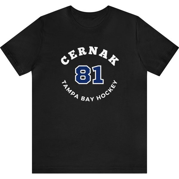Cernak 81 Tampa Bay Hockey Number Arch Design Unisex T-Shirt
