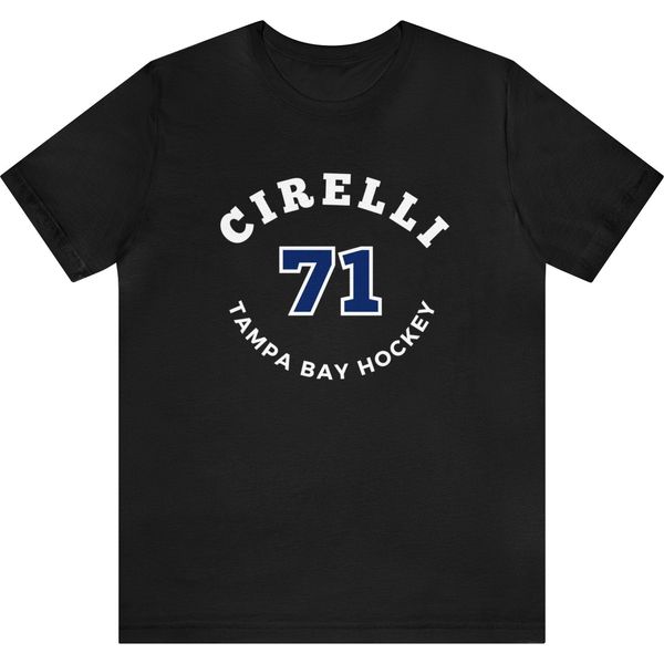 Cirelli 71 Tampa Bay Hockey Number Arch Design Unisex T-Shirt