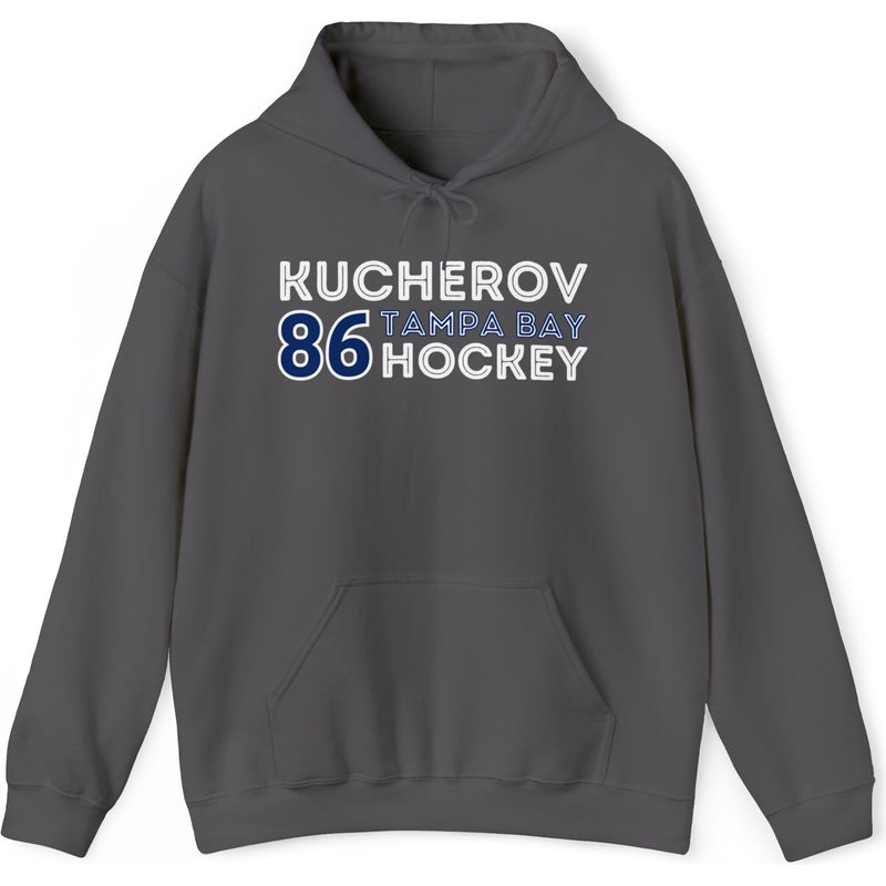 Kucherov 86 Tampa Bay Hockey Grafitti Wall Design Unisex Hooded Sweatshirt