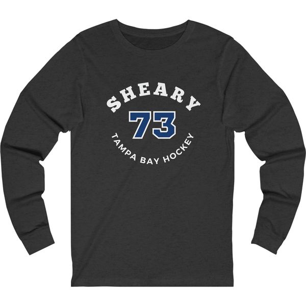 Sheary 73 Tampa Bay Hockey Number Arch Design Unisex Jersey Long Sleeve Shirt