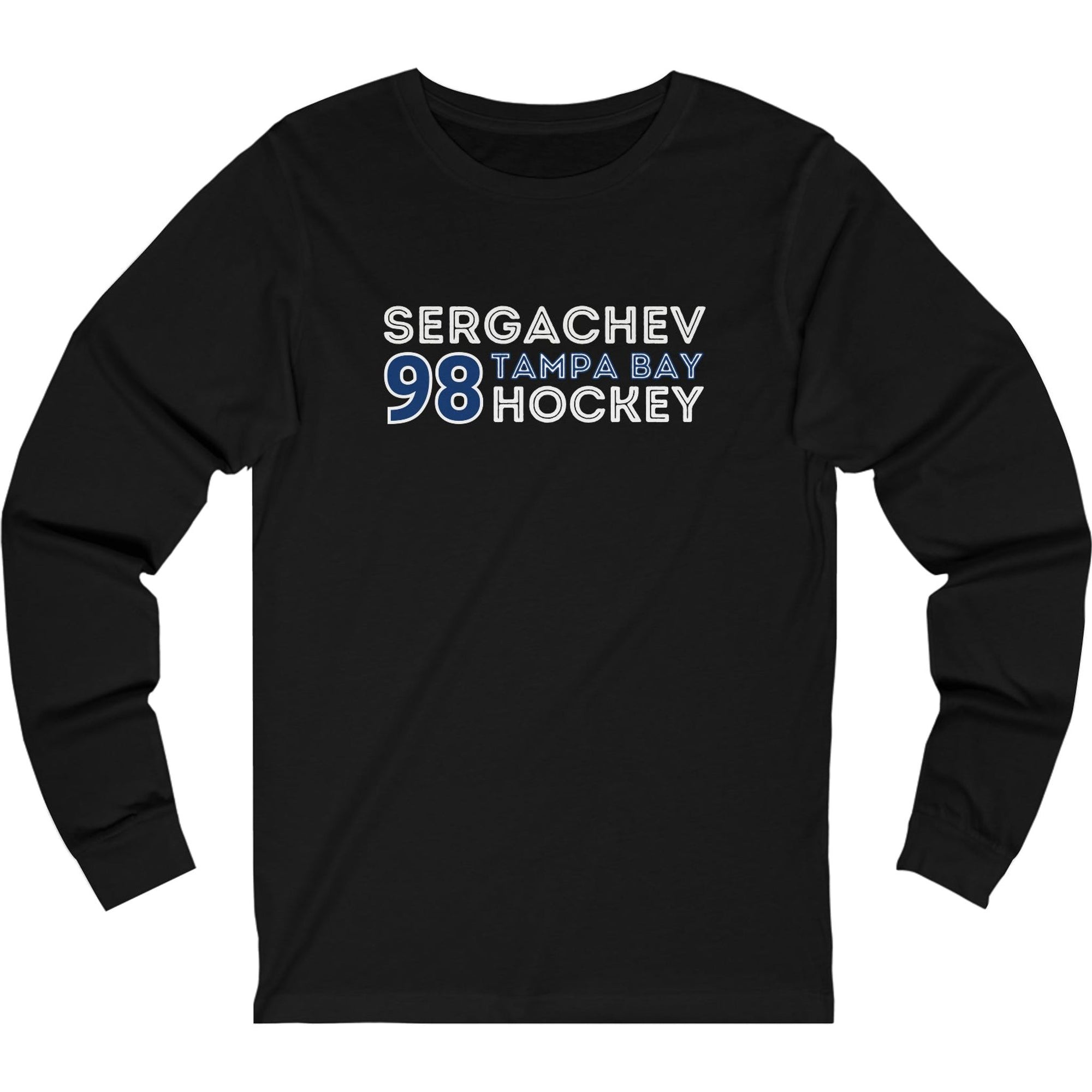 Sergachev 98 Tampa Bay Hockey Grafitti Wall Design Unisex Jersey Long Sleeve Shirt