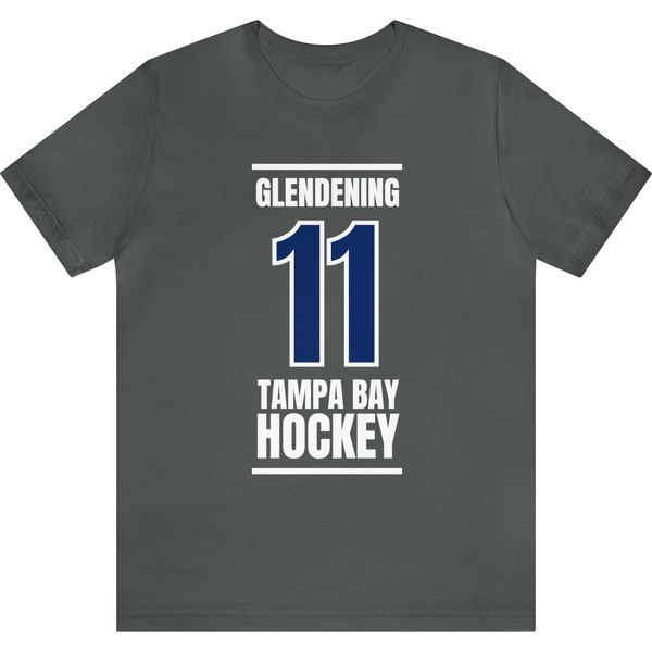 Glendening 11 Tampa Bay Hockey Blue Vertical Design Unisex T-Shirt