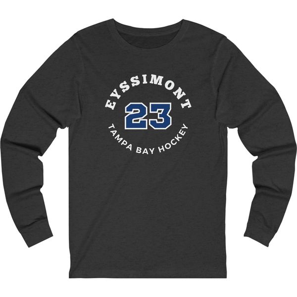 Eyssimont 23 Tampa Bay Hockey Number Arch Design Unisex Jersey Long Sleeve Shirt