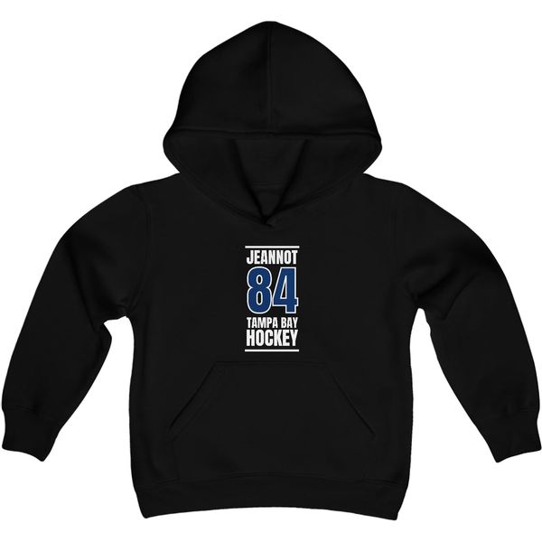 Jeannot 84 Tampa Bay Hockey Blue Vertical Design Youth Hooded Sweatshirt