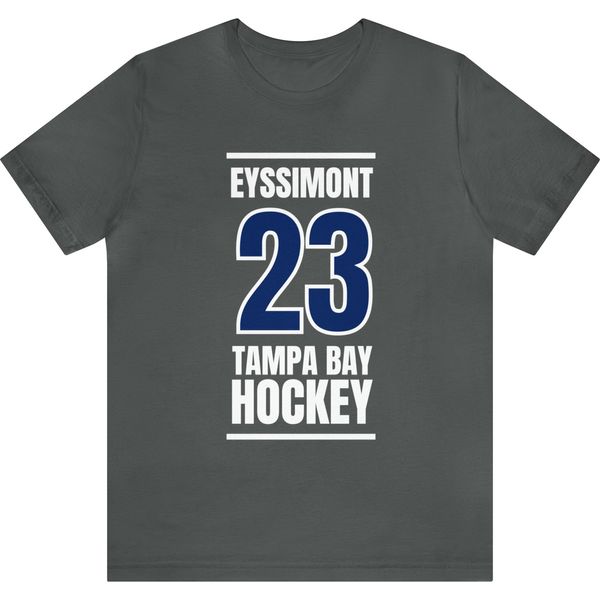 Eyssimont 23 Tampa Bay Hockey Blue Vertical Design Unisex T-Shirt