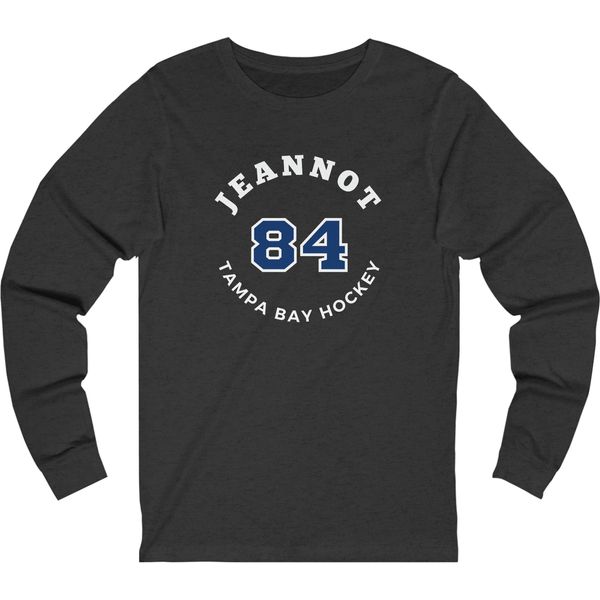 Jeannot 84 Tampa Bay Hockey Number Arch Design Unisex Jersey Long Sleeve Shirt