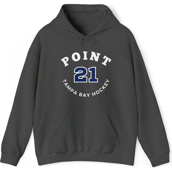 Point 21 Tampa Bay Hockey Number Arch Design Unisex Hooded Sweatshirt