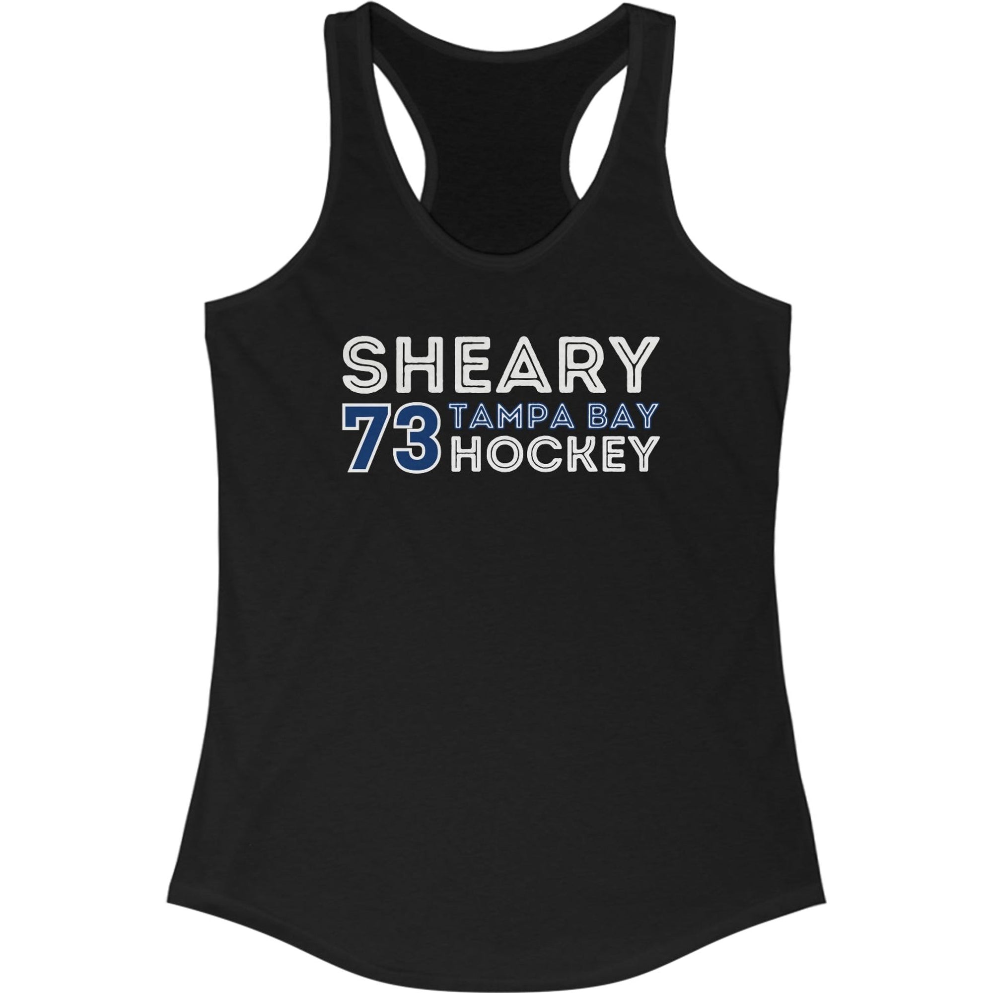 Sheary 73 Tampa Bay Hockey Grafitti Wall Design Women's Ideal Racerback Tank Top