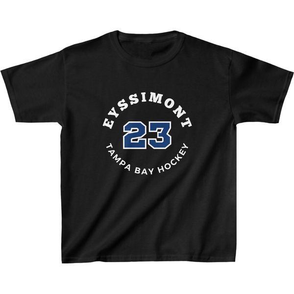 Eyssimont 23 Tampa Bay Hockey Number Arch Design Kids Tee