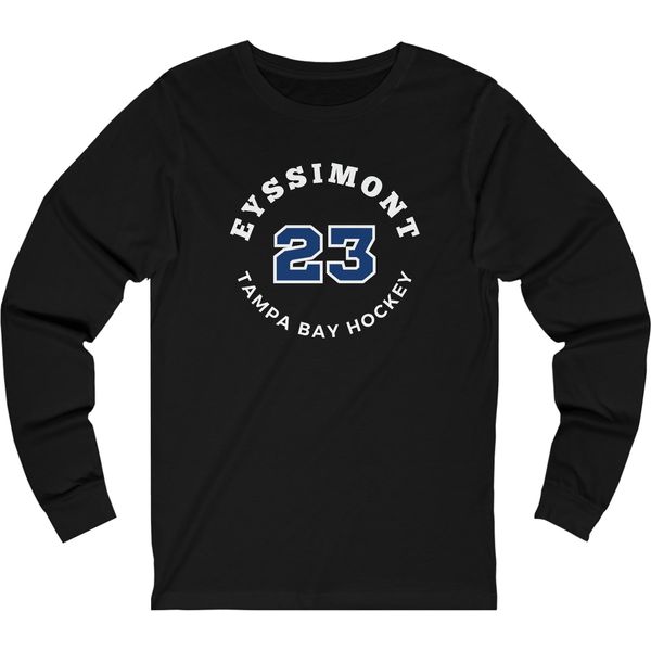 Eyssimont 23 Tampa Bay Hockey Number Arch Design Unisex Jersey Long Sleeve Shirt