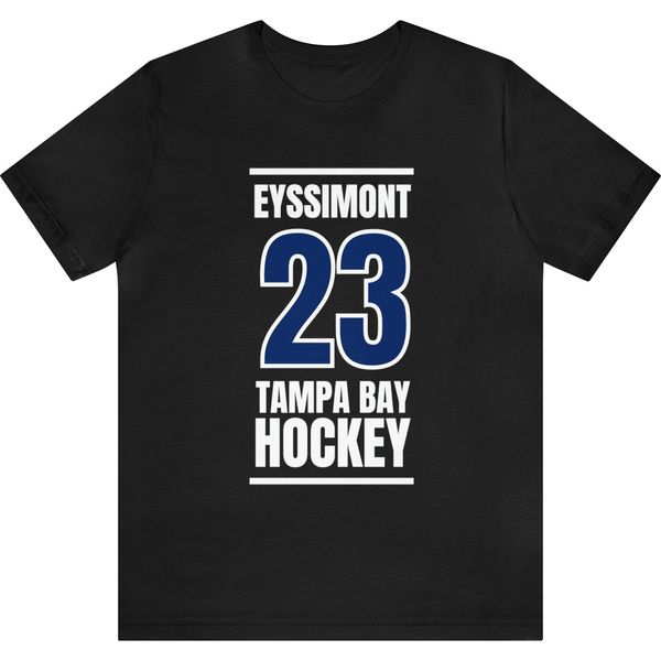 Eyssimont 23 Tampa Bay Hockey Blue Vertical Design Unisex T-Shirt
