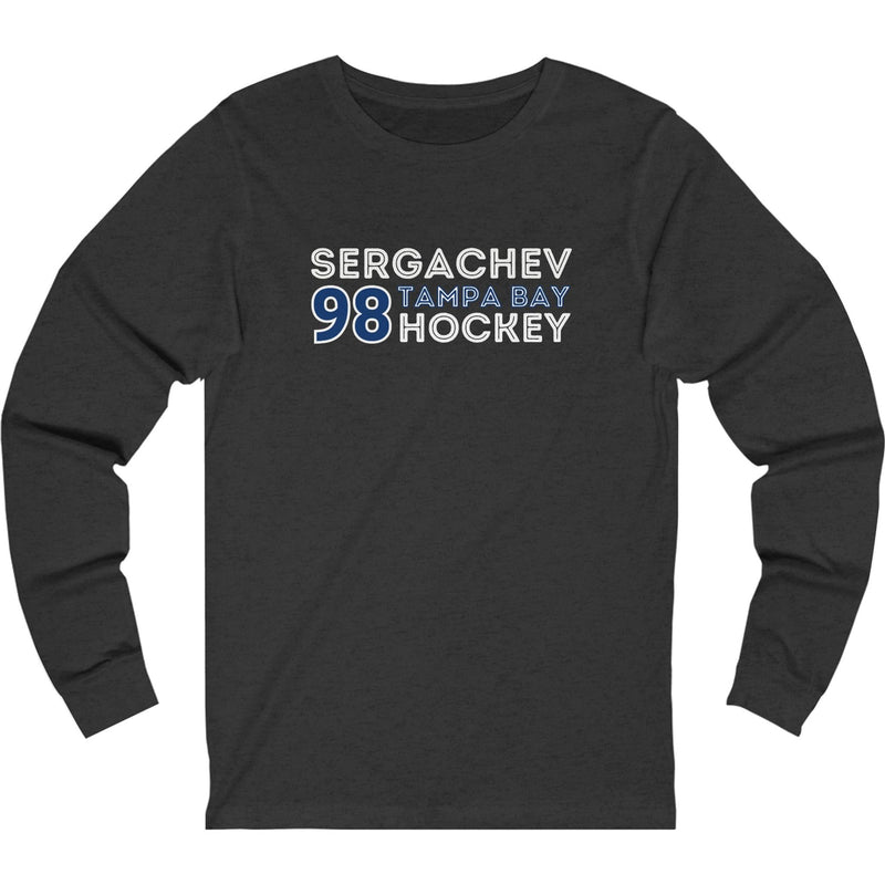 Sergachev 98 Tampa Bay Hockey Grafitti Wall Design Unisex Jersey Long Sleeve Shirt