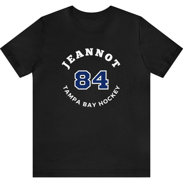 Jeannot 84 Tampa Bay Hockey Number Arch Design Unisex T-Shirt
