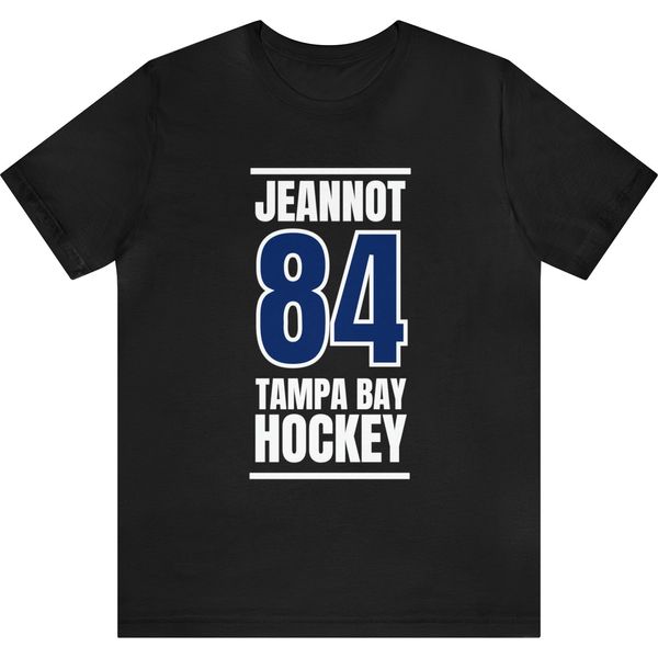 Jeannot 84 Tampa Bay Hockey Blue Vertical Design Unisex T-Shirt