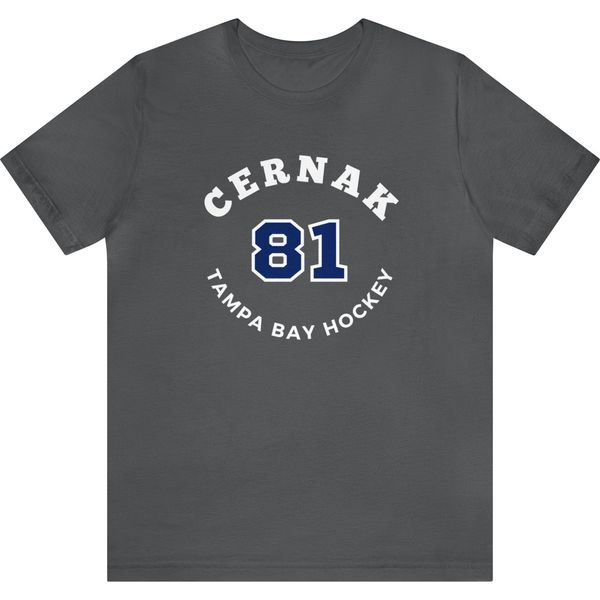 Cernak 81 Tampa Bay Hockey Number Arch Design Unisex T-Shirt