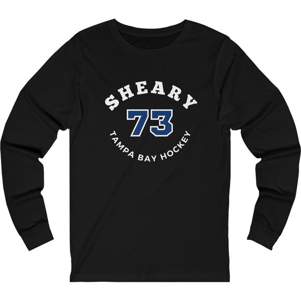 Sheary 73 Tampa Bay Hockey Number Arch Design Unisex Jersey Long Sleeve Shirt