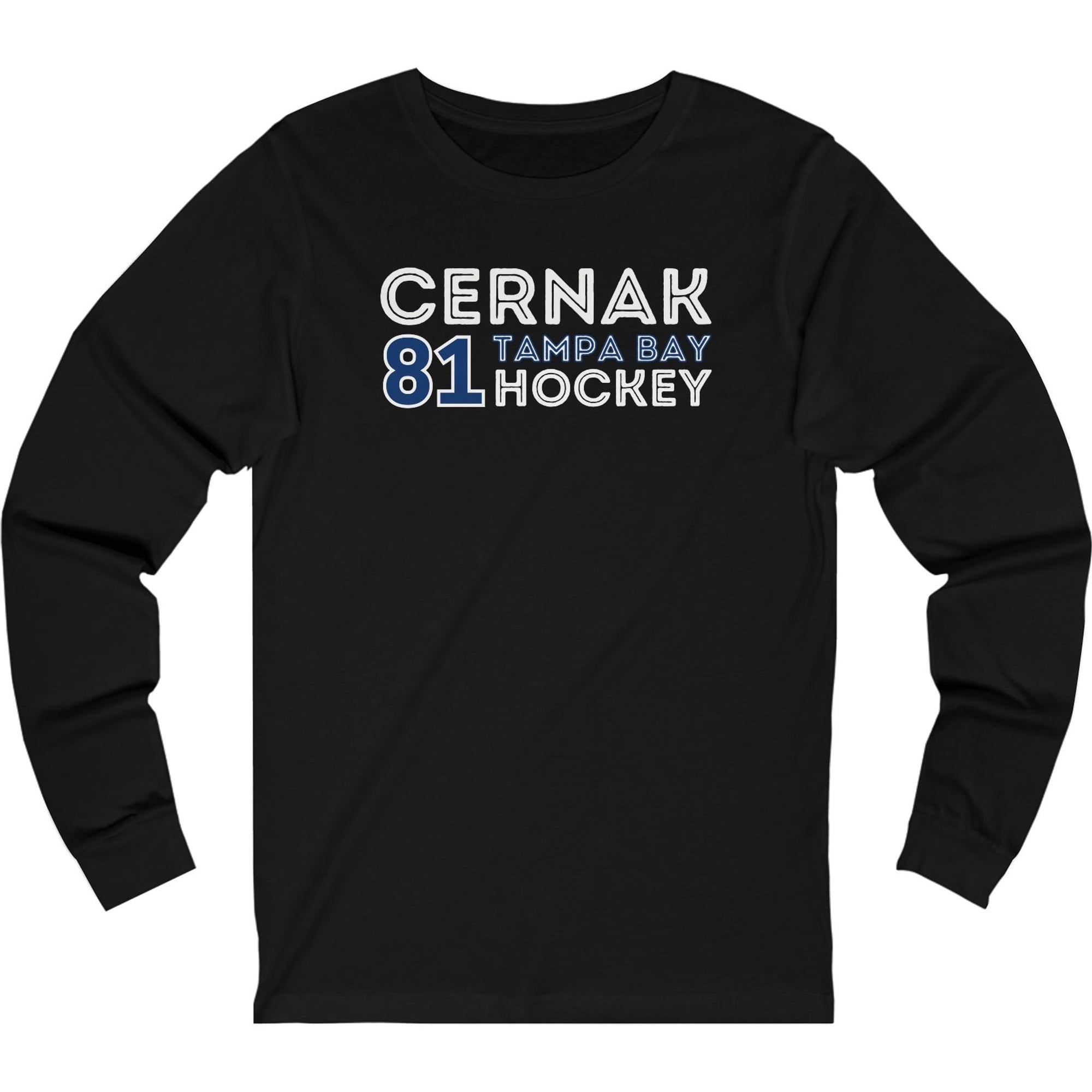 Cernak 81 Tampa Bay Hockey Grafitti Wall Design Unisex Jersey Long Sleeve Shirt