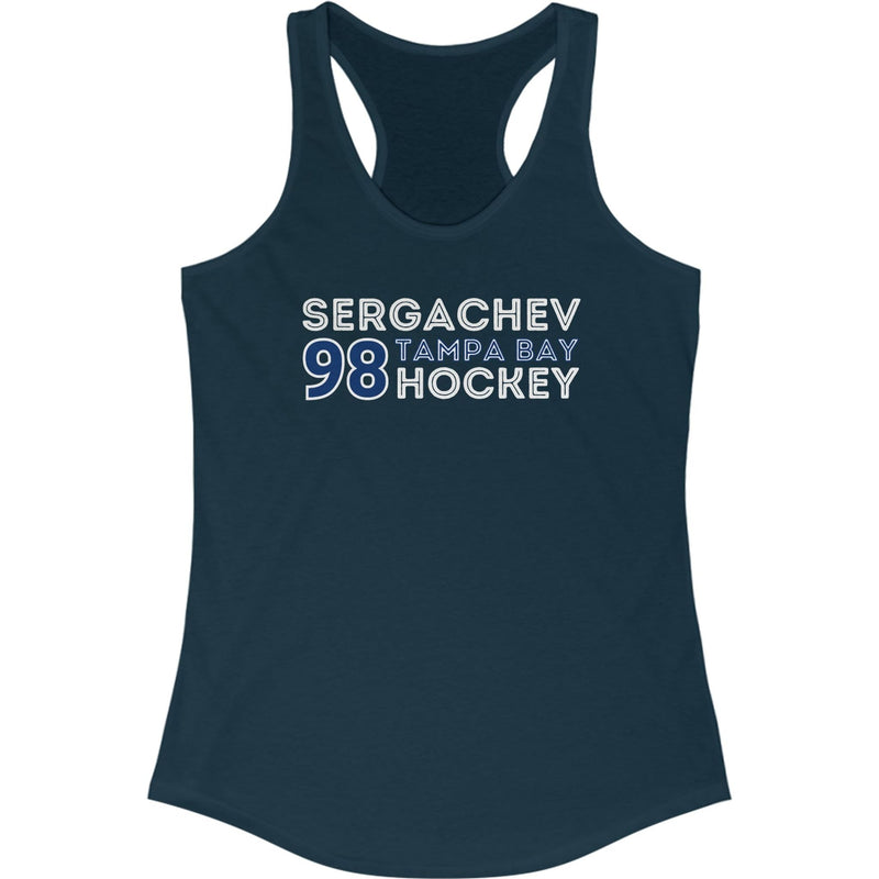 Sergachev 98 Tampa Bay Hockey Grafitti Wall Design Women's Ideal Racerback Tank Top