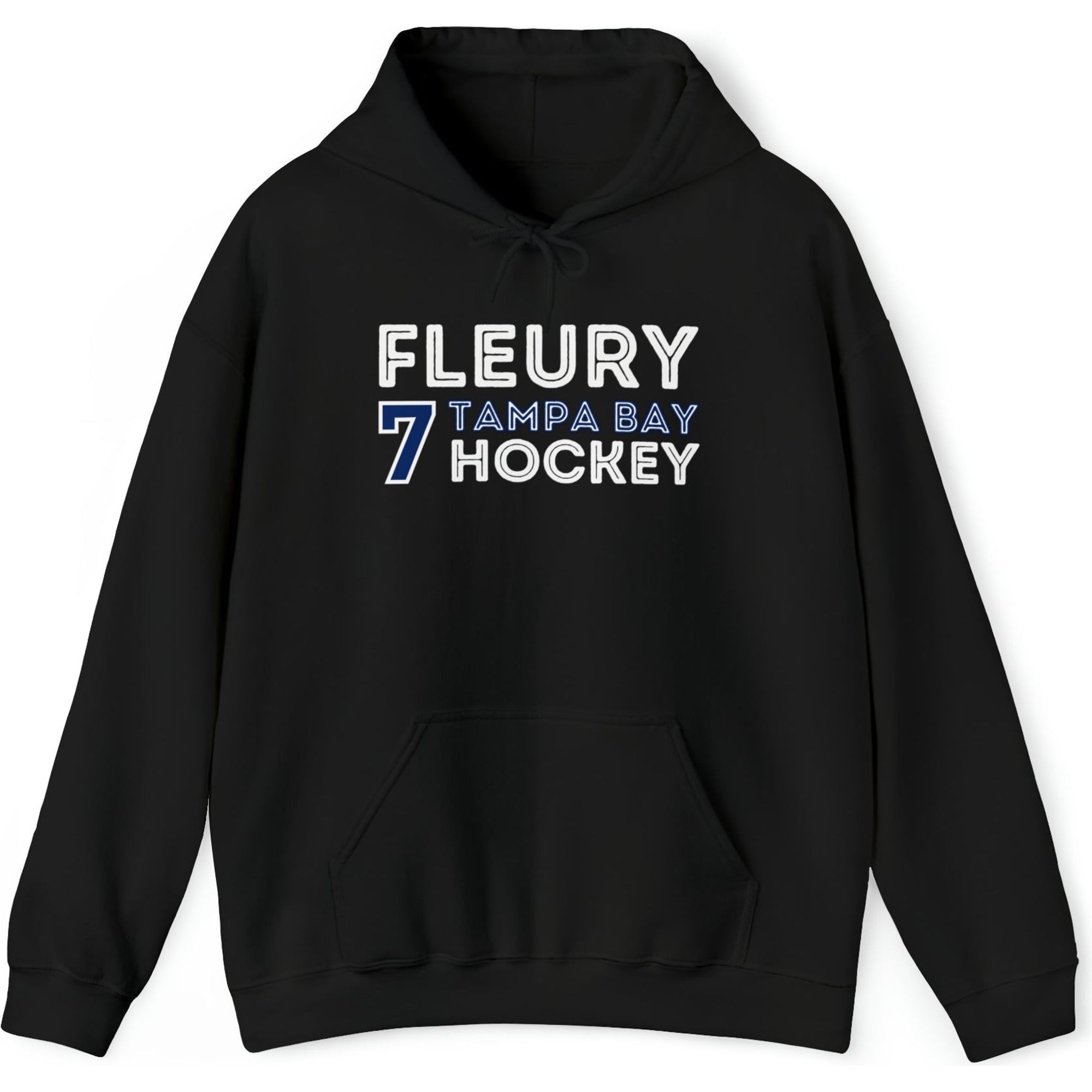 Fleury 7 Tampa Bay Hockey Grafitti Wall Design Unisex Hooded Sweatshirt