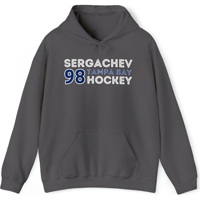Sergachev 98 Tampa Bay Hockey Grafitti Wall Design Unisex Hooded Sweatshirt
