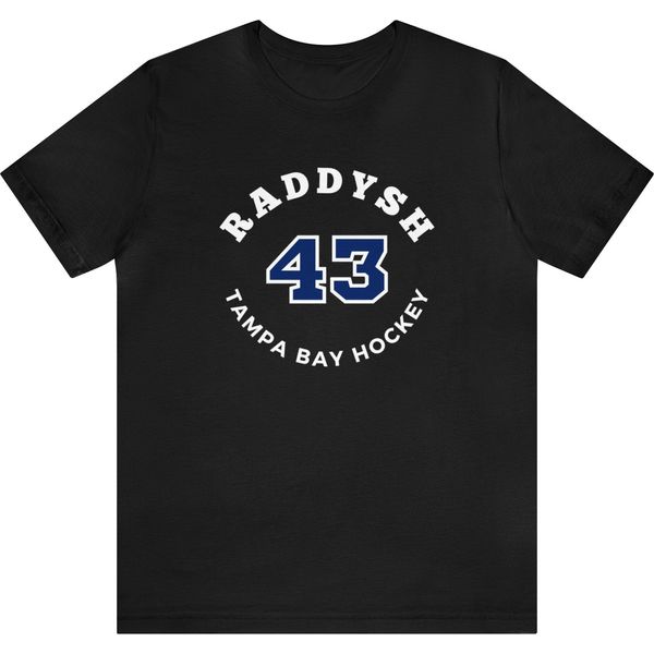Raddysh 43 Tampa Bay Hockey Number Arch Design Unisex T-Shirt