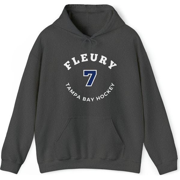 Fleury 7 Tampa Bay Hockey Number Arch Design Unisex Hooded Sweatshirt