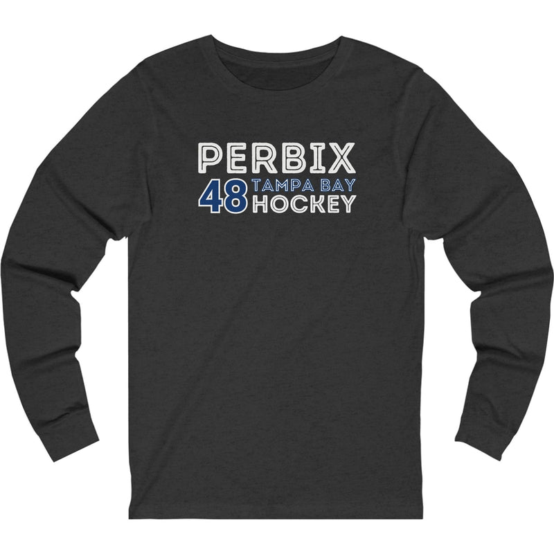 Perbix 48 Tampa Bay Hockey Grafitti Wall Design Unisex Jersey Long Sleeve Shirt