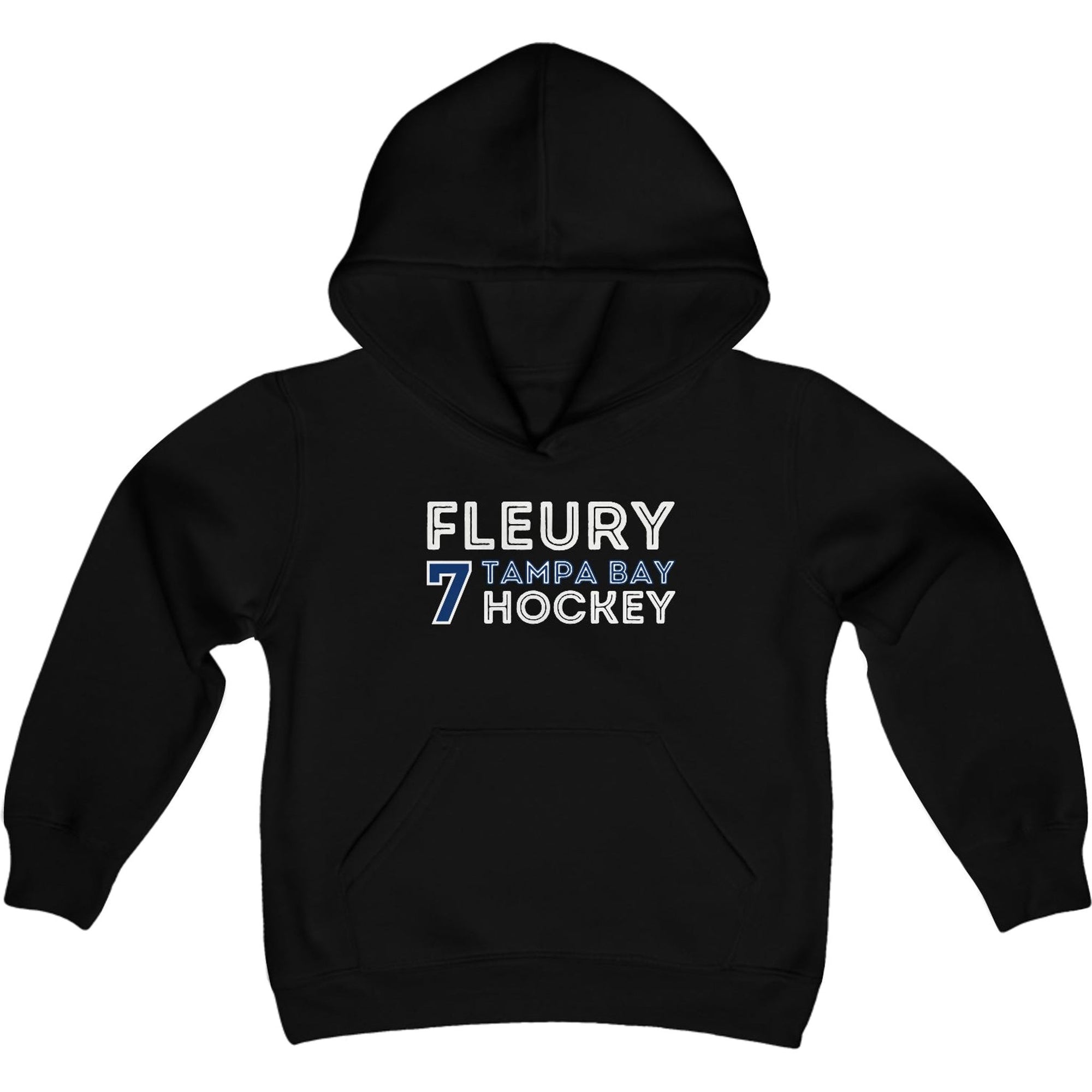 Fleury 7 Tampa Bay Hockey Grafitti Wall Design Youth Hooded Sweatshirt