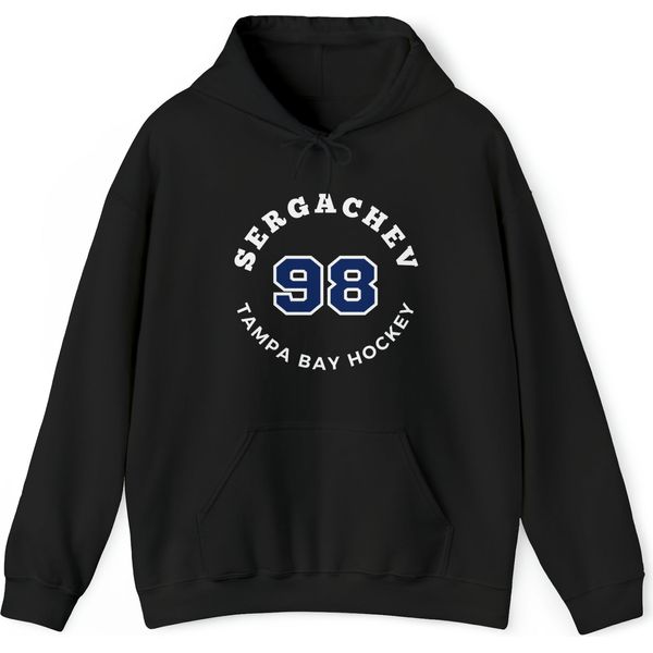 Sergachev 98 Tampa Bay Hockey Number Arch Design Unisex Hooded Sweatshirt