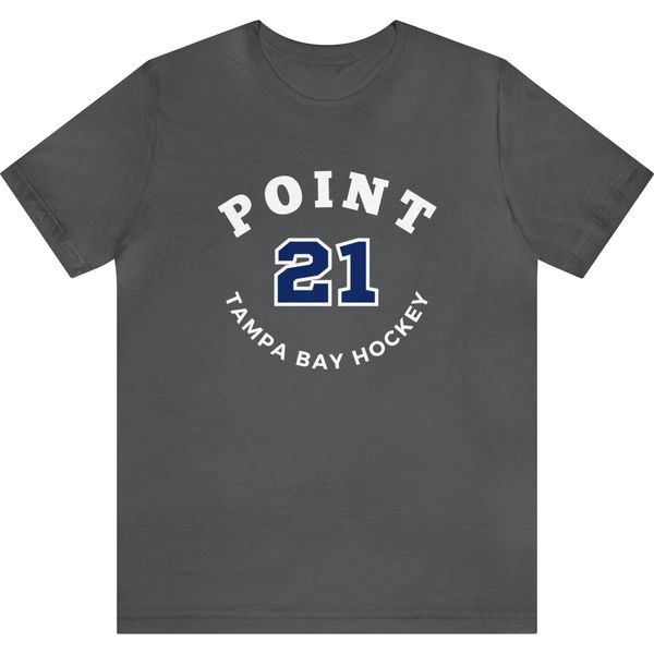 Point 21 Tampa Bay Hockey Number Arch Design Unisex T-Shirt