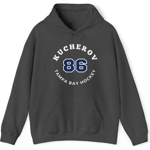 Kucherov 86 Tampa Bay Hockey Number Arch Design Unisex Hooded Sweatshirt