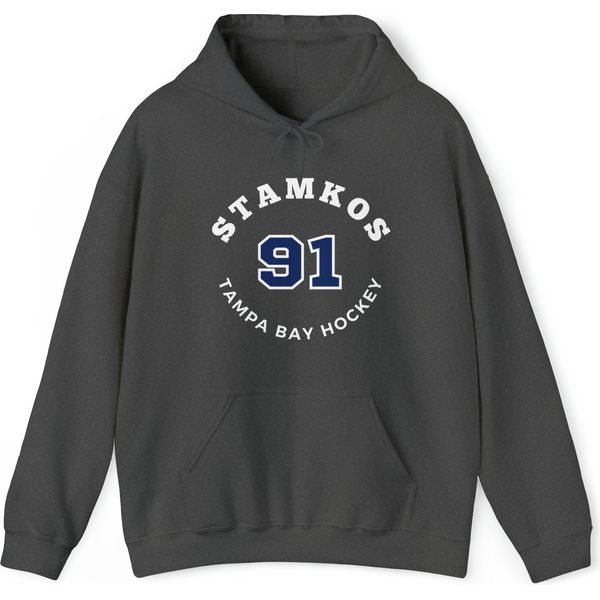 Stamkos 91 Tampa Bay Hockey Number Arch Design Unisex Hooded Sweatshirt