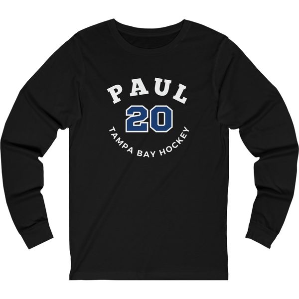 Paul 20 Tampa Bay Hockey Number Arch Design Unisex Jersey Long Sleeve Shirt