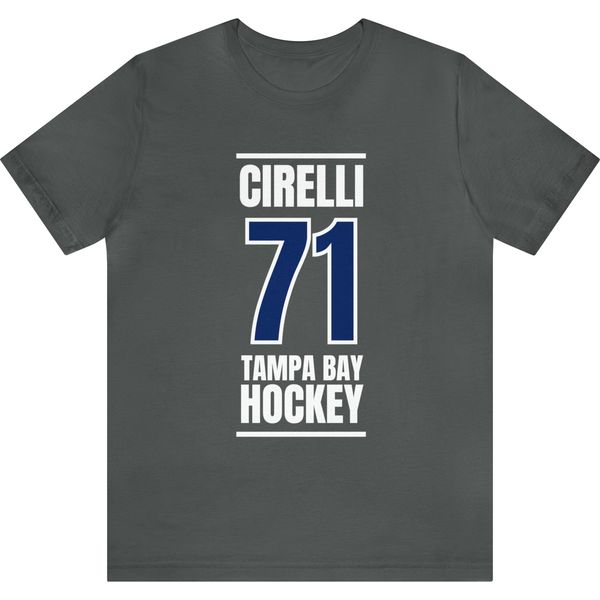 Cirelli 71 Tampa Bay Hockey Blue Vertical Design Unisex T-Shirt