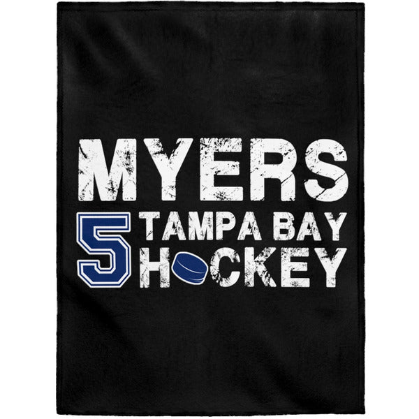 Myers 5 Tampa Bay Hockey Velveteen Plush Blanket
