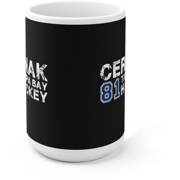 Cernak 81 Tampa Bay Hockey Ceramic Coffee Mug In Black, 15oz