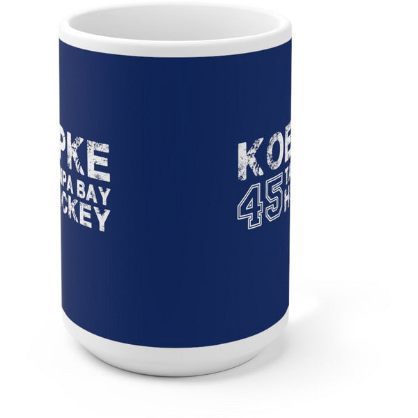 Koepke 45 Tampa Bay Hockey Ceramic Coffee Mug In Blue, 15oz