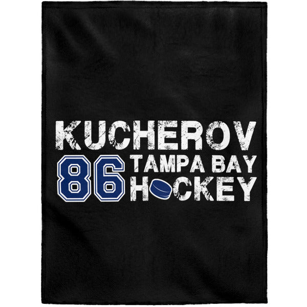 Kucherov 86 Tampa Bay Hockey Velveteen Plush Blanket