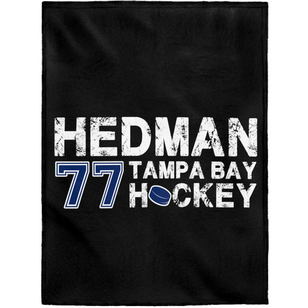 Hedman 77 Tampa Bay Hockey Velveteen Plush Blanket