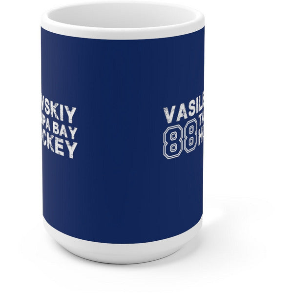 Vasilevskiy 88 Tampa Bay Hockey Ceramic Coffee Mug In Blue, 15oz