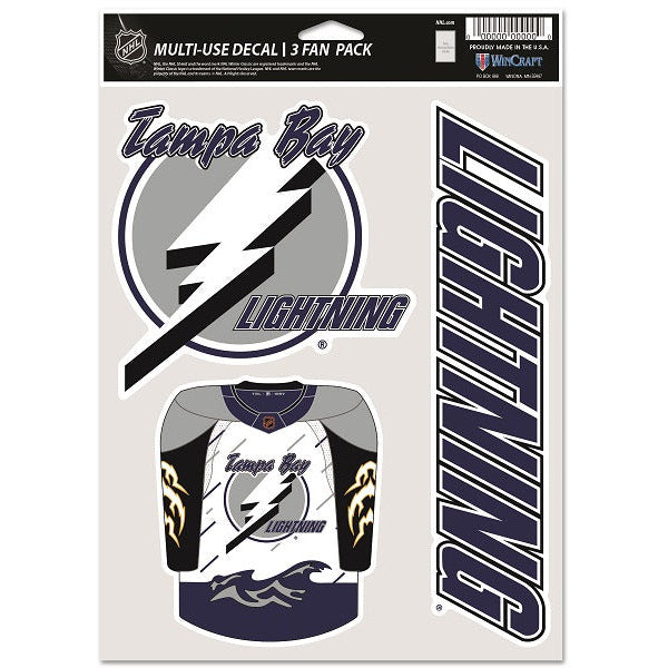 Tampa Bay Lightning Special Edition Multi-Use Decal, 3 Pack