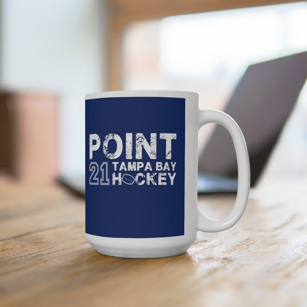 Point 21 Tampa Bay Hockey Ceramic Coffee Mug In Blue, 15oz